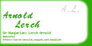 arnold lerch business card